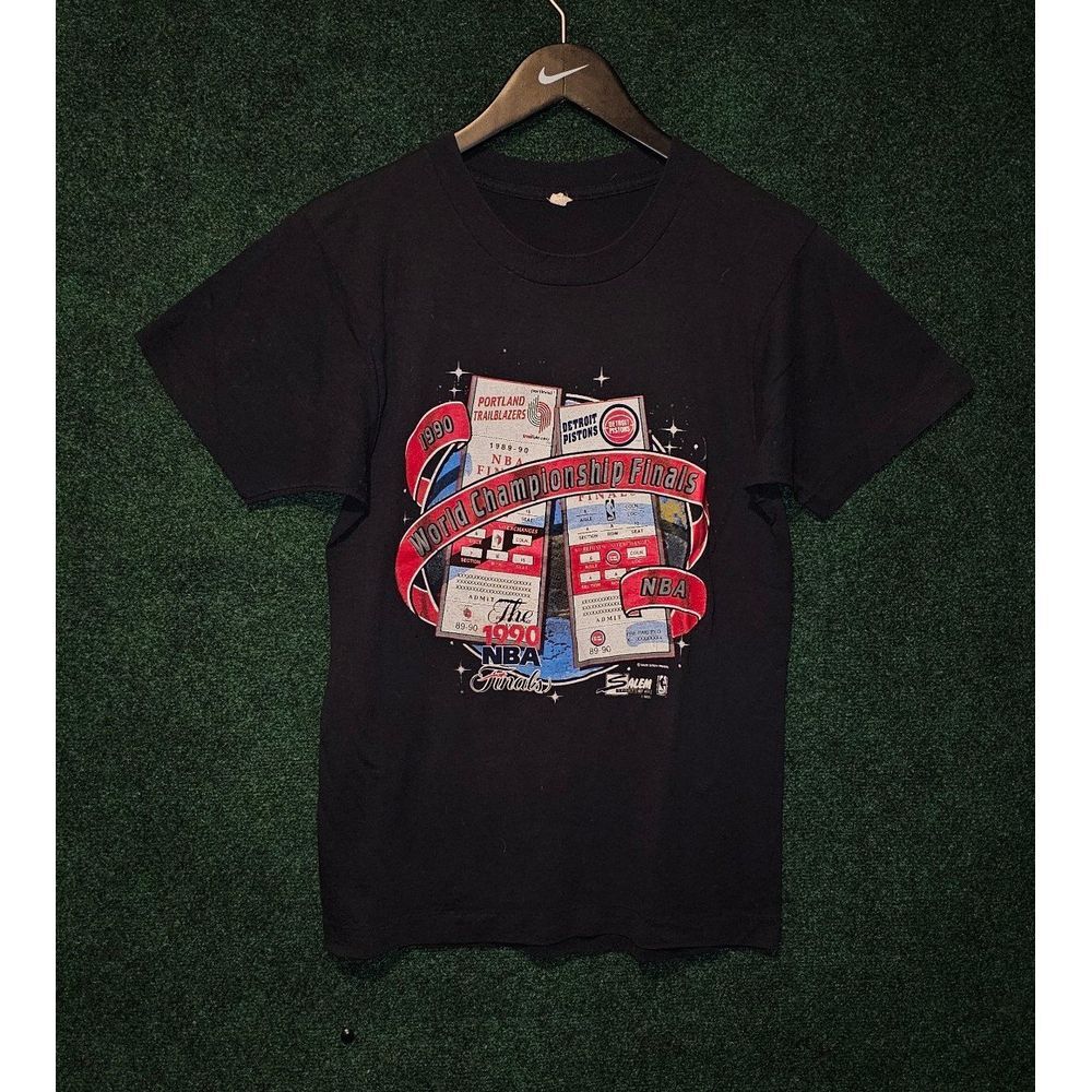 Vintage‎ nba championship Portland blazers vs detroit pistons vintage tshirt
